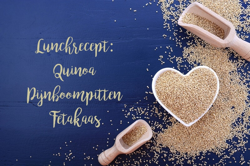 Quinoa recept met feta en pijnboompitten
